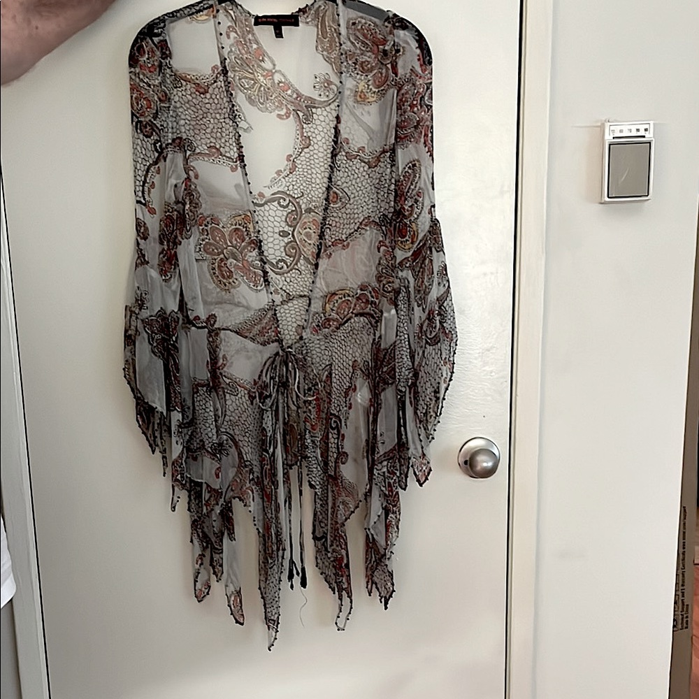 Topshop Paisley Sheer Kimono